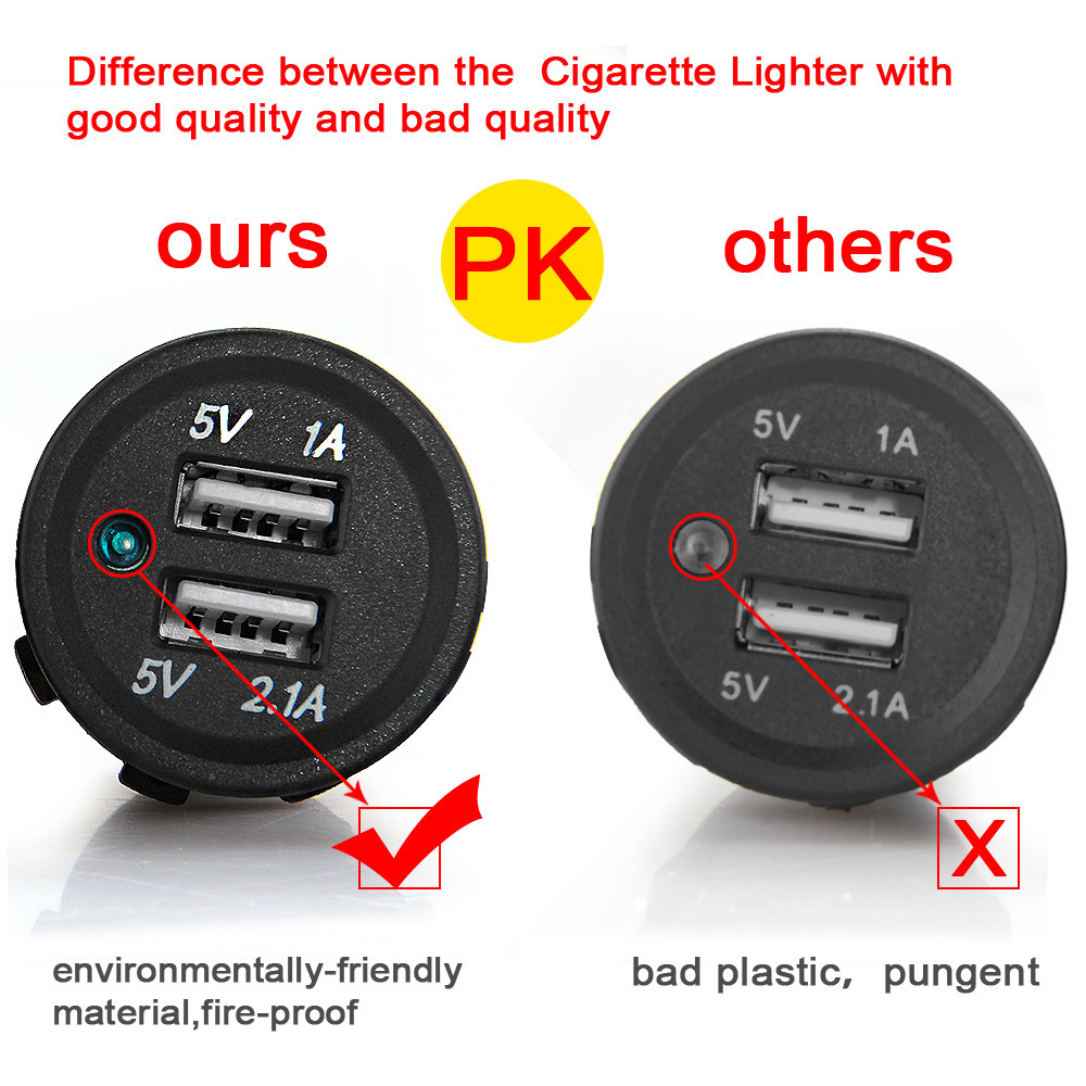 двойной автомобиль прикуривателя usb Мощность розетка с вольтметром  напряжение метр | Отзывы покупателей nazya.com