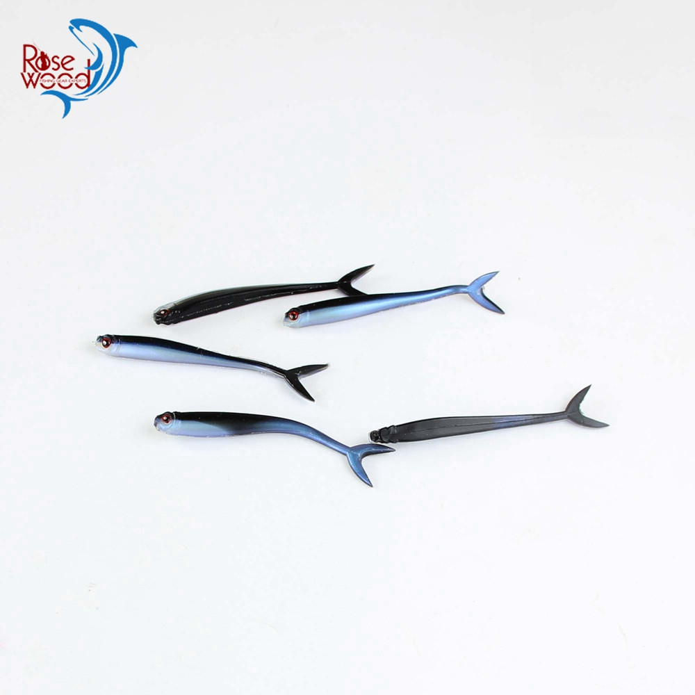 100pcsLot 8cm 1.7g Rosewood Fishing Lure Soft Baits Isca Artificial Pesca Rubber Soft Lure Fishing Wobblers Carp Fishing Lures (9)