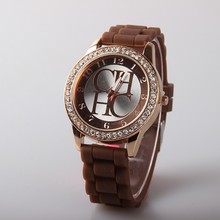 2016 New Fashion Top Luxury Brand Silicone Watches Casual Quartz Wristwatch Women Jelly watch Ladies Dress