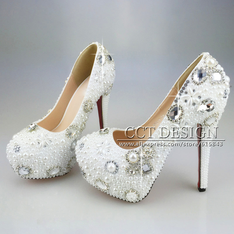 wedding heels with rhinestones | WeddingsWoW