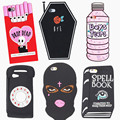 Hot Sale 3D Cute Retro Phone Love Skull Cigarettes Silicon Soft Case For iPhone 7 7