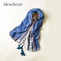 ideacherry Hot Selling Ethnic Style Charming Scarves Chinese Traditional Design Foral Vintage Winter Autumn Scarf Accessories