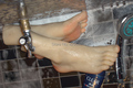 2015 New Top Quality Male Man Gay Cyberskin Silicone Foot Gay Sex Toys for Men Natural