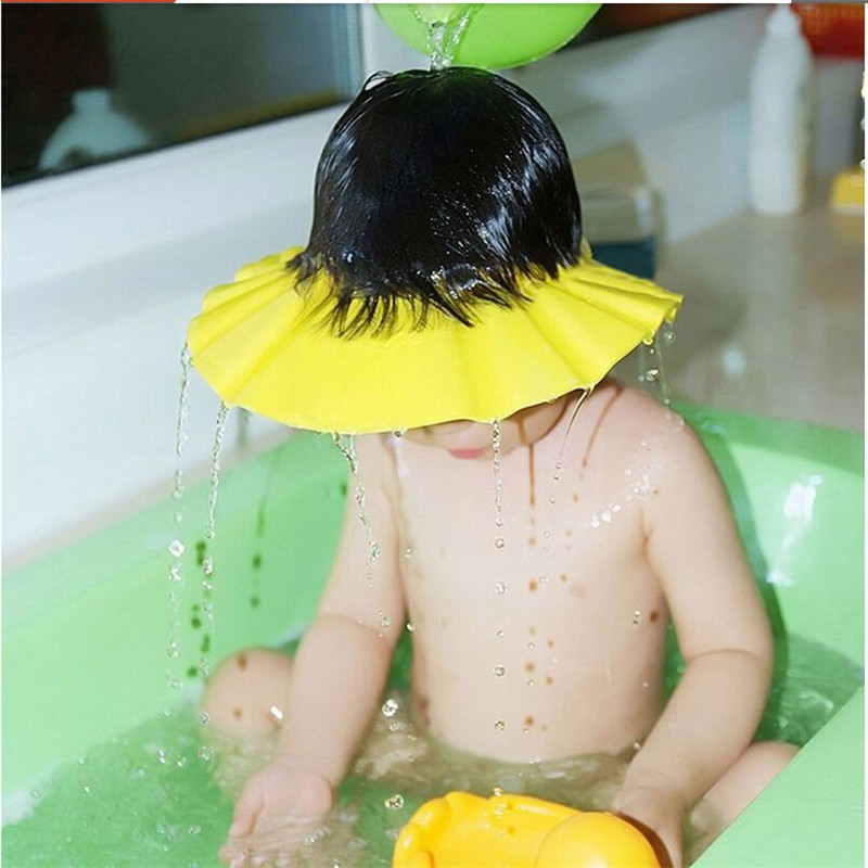1pcs Worldwide Sale Adjustable Soft Eva Color Baby Shampoo Cap Kids Shower Cap Baby Care Bath Protection Bebe Wash Hair Shield