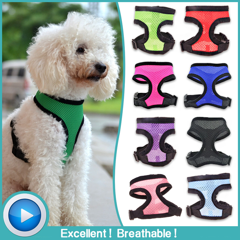 Best Selling Nylon Mesh Vest Harness for Dogs Puppy Cats Pets Soft Air Small Dog Harness