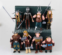 8x Dreamworks How to Train Your Dragon Astrid Gobber Fishlegs PVC Figure Set