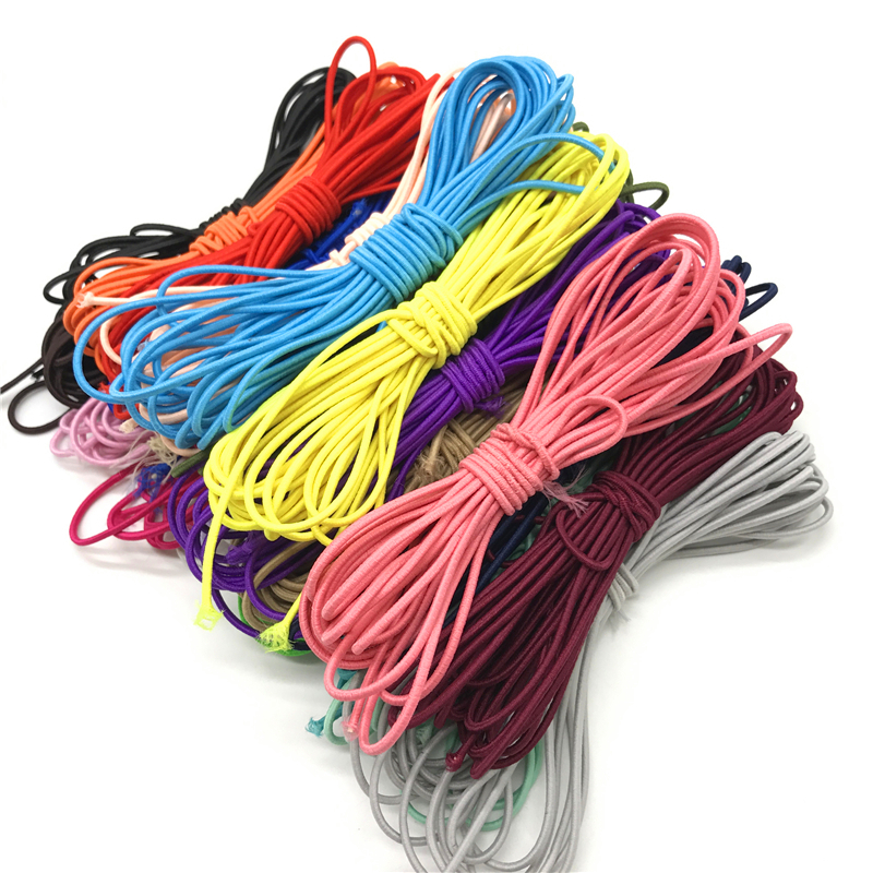 Description Picture 3 of item5yards 2mm Colorful High-Quality Round Elastic Band Round Elastic Rope Rubber Band Elastic Line DIY Sewing Accessories