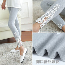 New Fashion Womens Lace Crochet Sexy Skinny Leggings Stretch Jeggings Pants