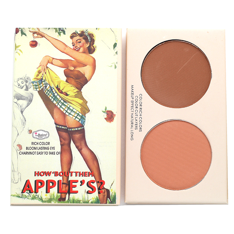 Image of 2015 The Balm Makeup Face Palette Brand How 'Bout Them Apples? Make Up Powder Blush Blusher Palette Thebalm Cosmetics 2 Colors