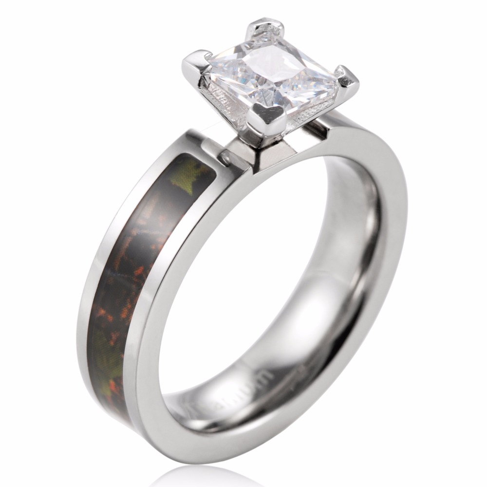 shardon realtree green camo engagement rings titanium realtree 4 prong setting princess cz rings for women - White Camo Wedding Rings shardon realtree green camo engagement rings titanium realtree 4 prong setting princess cz rings for women - White Camo Wedding Rings