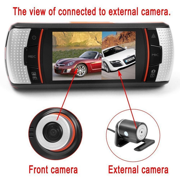 H.264 Two Dual Lens Car Camera Car Black Box Dashcam With Rear Camera 1080p Night Vision Video Registrator Register Car DVR GPS (10)