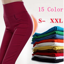 2015 S-XL Candy Color Pencil Pants Skinny women pants women With 4 Pockets Trousers Fit Lady Jeans women leggings plus size