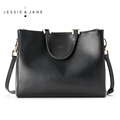 JESSIE JANE New Arrival Designer Brand Simple Women Leather Handbags Shoulder Bag Totes Top Handle Bags