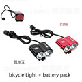 New bycicle light 2000 Lumens bicycle Light set Cree T6 2 led Bike Front Head Light