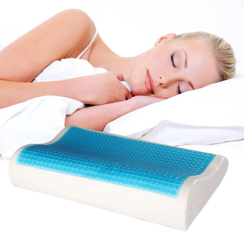 BEST 50 cm x 30 cm x 6-10cm Orthopedic Neck Pillow Fiber Slow Rebound Memory Foam Pillow Cervical Health Care