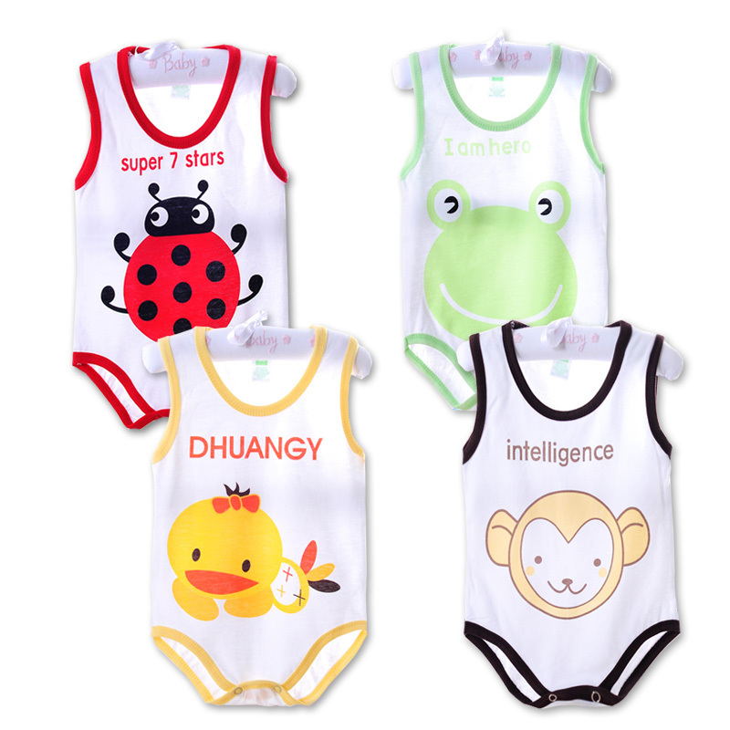 2015 Brand Baby Bodysuits Jumpsuits Summer Newborn Cotton Body Baby Sleeveless Underwear Next Infant Boys Girls