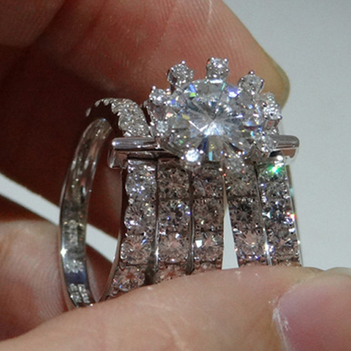 Moissanite Wedding Sets Handla Fr Ring Moissanite Wedding Ring Sets