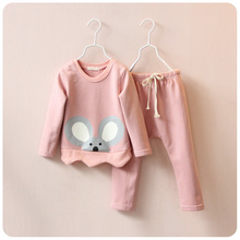 2016 baby girl clothes children clothing cartoon rabbit girls tracksuit next clothing set mini rodini roupas infantil meninas
