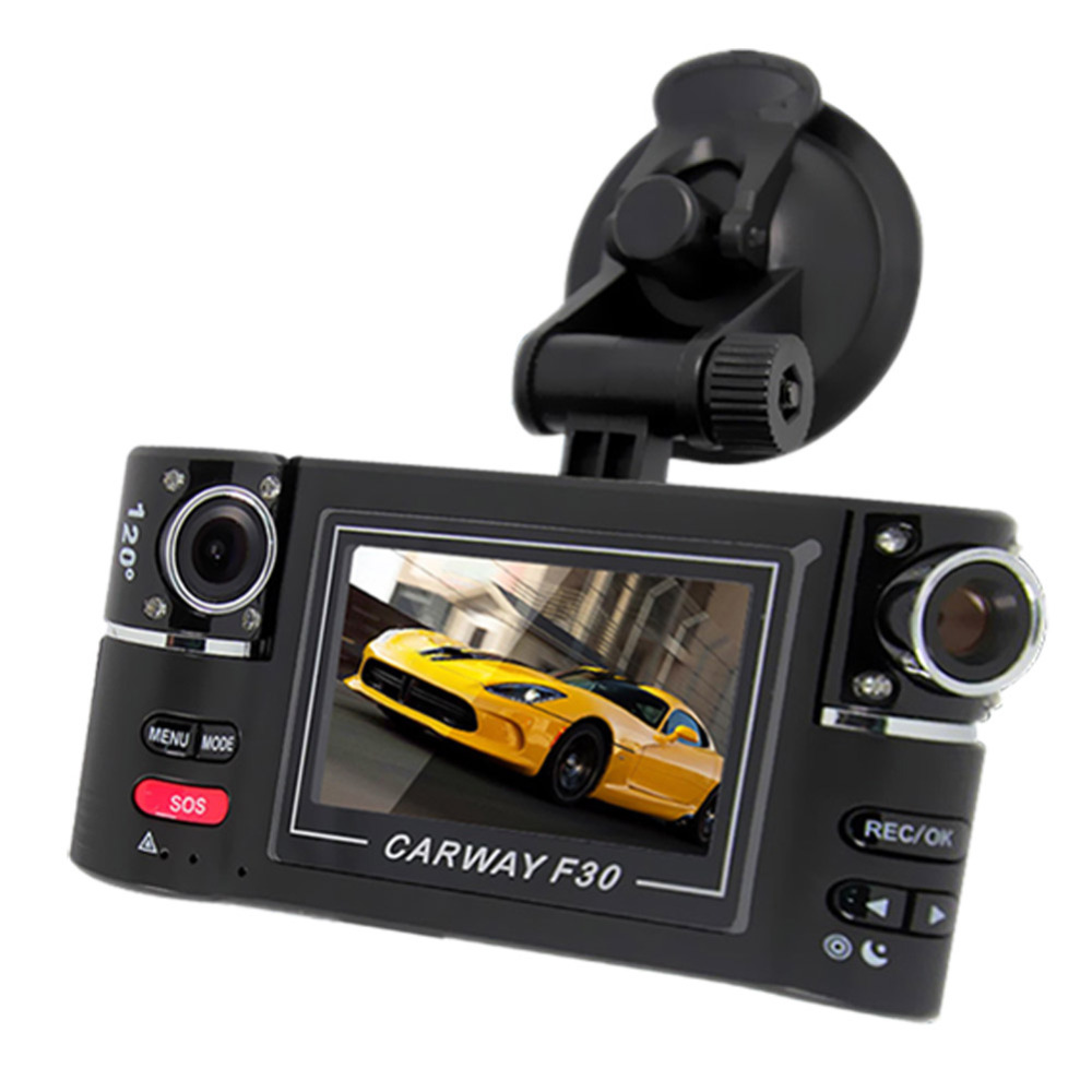 Image of Car Camera Dual Lens F30 2.7" Car Camera Night Vision HD Car DVR Vehicle Driving Camcorder Video Recorder With Original Package