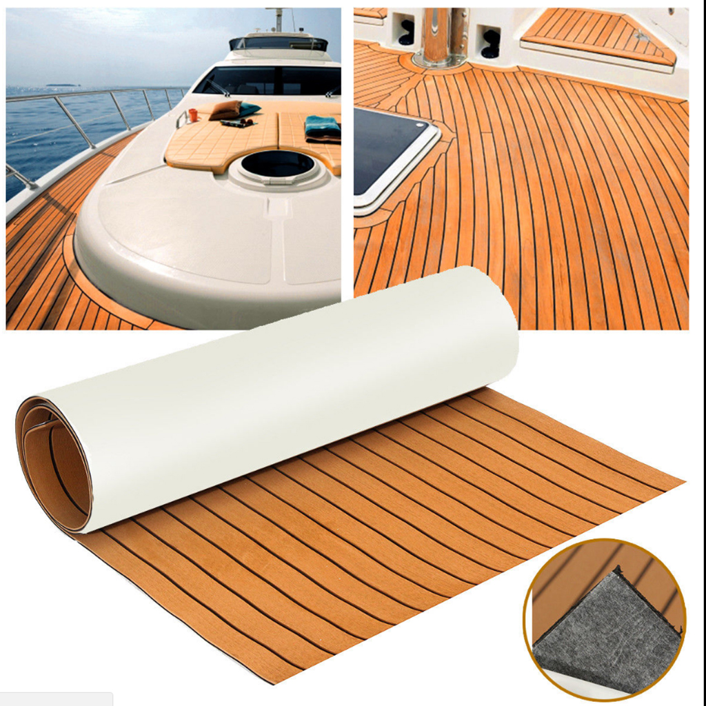 240x5.8cm Bodenbelag Fußboden Teak Flooring Mats Pad Yacht Boot Wohnmobil