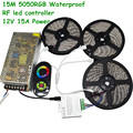 20M 15M 10M DC12V 60led m SMD 5050 RGB Flexible Led Light Waterproof LED Strip RF