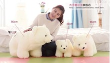 80 cm lovely white polar bear plush toy doll throw pillow gift w5462