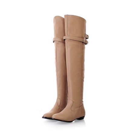 thigh high flat boots plus size