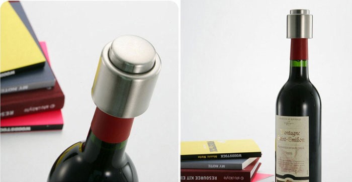 New Arrival 1PC Elegant Stainless Steel Vacuum Wine Stopper Saver Preserver Pump Sealed Sealer- Super Easy to Keep Your Best Wine Fresh1