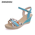 Women s shoes 2017 Summer style Women sandals wedge female sandals high platform wedges platform open