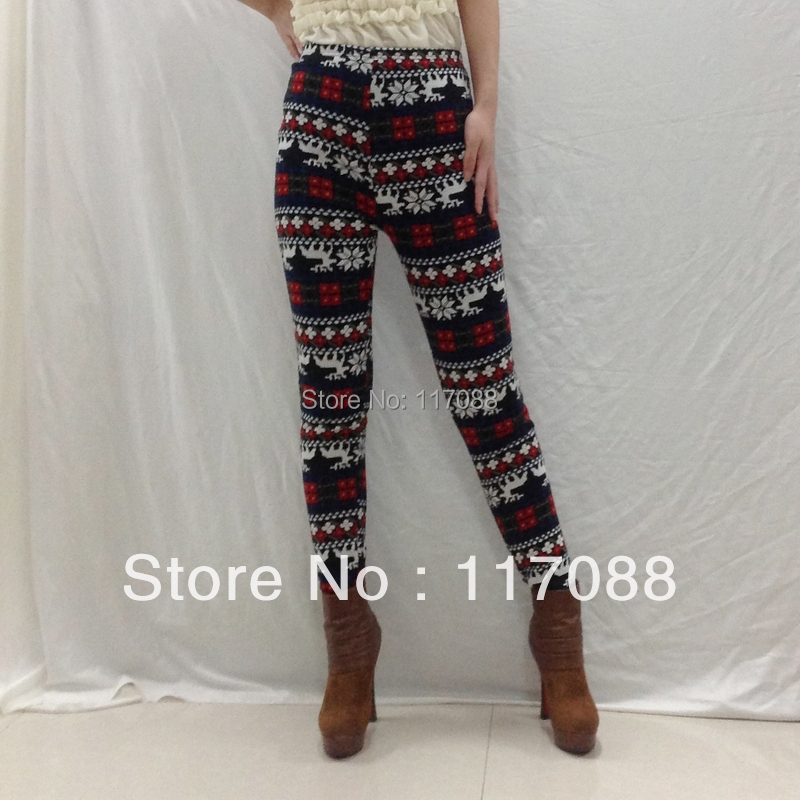 Christmas Pattern Trousers | free shipping ml7617 high quality women fashion christmas Christmas Pattern Trousers | free shipping ml7617 high quality women fashion christmas