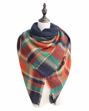 Popular Blanket Tartan Delicate Shawl Fall Winter Thick Soft Pashmina Scarf Za 2016 New Design Luxury Brand Wrap Blanket