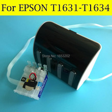 Europe Version 4 Color T1631 Ciss System For EPSON WF-2510 WF-2520NF WF-2530WF WF-2540 WF-2010W WF-2650DWF WF-2630WF WF2660DWF