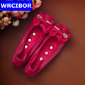 Egg roll Women Shoes Slip On Womens Flats Shoes Genuine leather Womens Ballerina Flats Casual Comfort