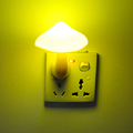 EU Plug Mushroom Wall Socket Light controlled Sensor LED Night Light Lamp Bedroom Baby