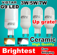 G9 LED 220V 3W 5W lamps MINI Ceramic Bulb led light beads SMD Crystal light source cold white/warm white wholesale free shipping