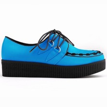 Blue Weave Lace-up Loafers Women Flats Ladies creepers platform Shoes Woman Leisure espadrilles Chaussure Femme Zapatos Mujer