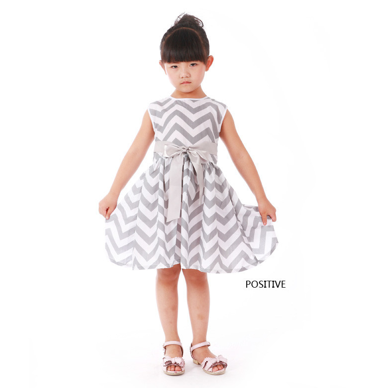 cute cotton print girl summer dress baby girls princess dresses vestidos kids dress QZ141204
