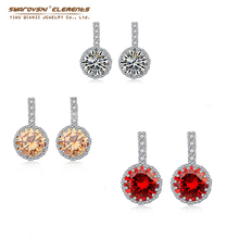 2015 New Fashion Jewelry Hot Selling Earrings 2015 AAA Zircon Stud Earrings For Women Crystals from swarovski Elements Classic