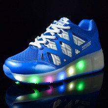Child heelys Jazzy Junior girls boys heelys roller skate shoes for children kids sneakers with wheels EU size 27-42