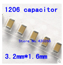 Free shipping 1206 SMD capacitor  100uf  16V  107Z 100PCS
