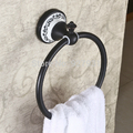 Free Shipping Wholesale And Retail Oil Rubbed Bronze home hotel Bathroom Towel Ring Wall Mounted Solid
