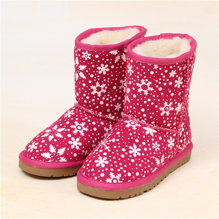 2015 NEW winter snow boots for children boys and girls plush snow boots snowflake pattern kids warm Short Boots