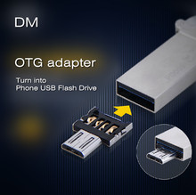 Free shipping New DM OTG adaptor OTG function Turn normal USB into Phone USB Flash Drive Mobile Phone Adapters