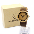 BOBO BIRD New Causal Genuine Cowhide Leather Luxury men Watches 100 Natural Men Bamboo Wooden Wristwatch