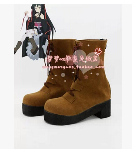 Фотография Anime Unbreakable Machine-Doll Yaya Kimono Cosplay Costume lolita boots party shoes