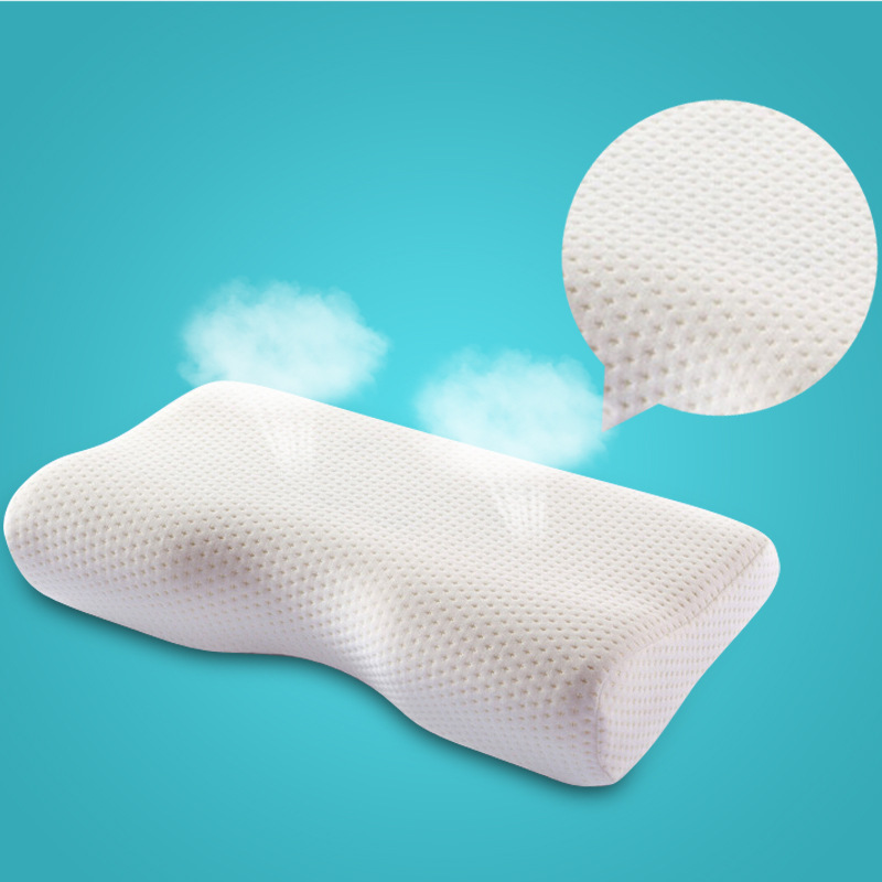 2016 High Quality Memory Foam Orthopedic Neck Soft Pillow Massager Fiber Slow Rebound Foam Travel Pillow Cervical Health Care