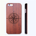 Real Wood PC Retro Compass Real Handmade Wood Case For Iphone 5 5s se 6 6s