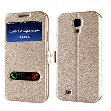 Luxury S4 Silk Pattern Flip Cover Case For Samsung Galaxy S4 i9500 SIV PU Leather Phone