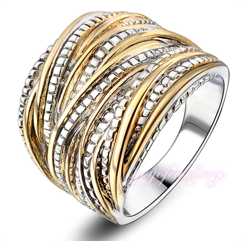 Image of 2016 Fashion Rings for Women Party Rock Rings 18K Gold plated Free shipping Jewelry R1643