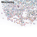 SS4 Crystal AB Nail Art Rhinestones 1440pcs lot Flat Back Non Hotfix Glue On Nail Accessories